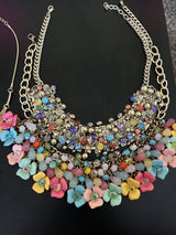 Colorful Fashion Jewelry Hi Quality Statement Necklaces Lot Of 5