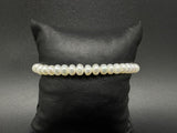 10k Gold Genuine Button Pearl Bracelet 7”