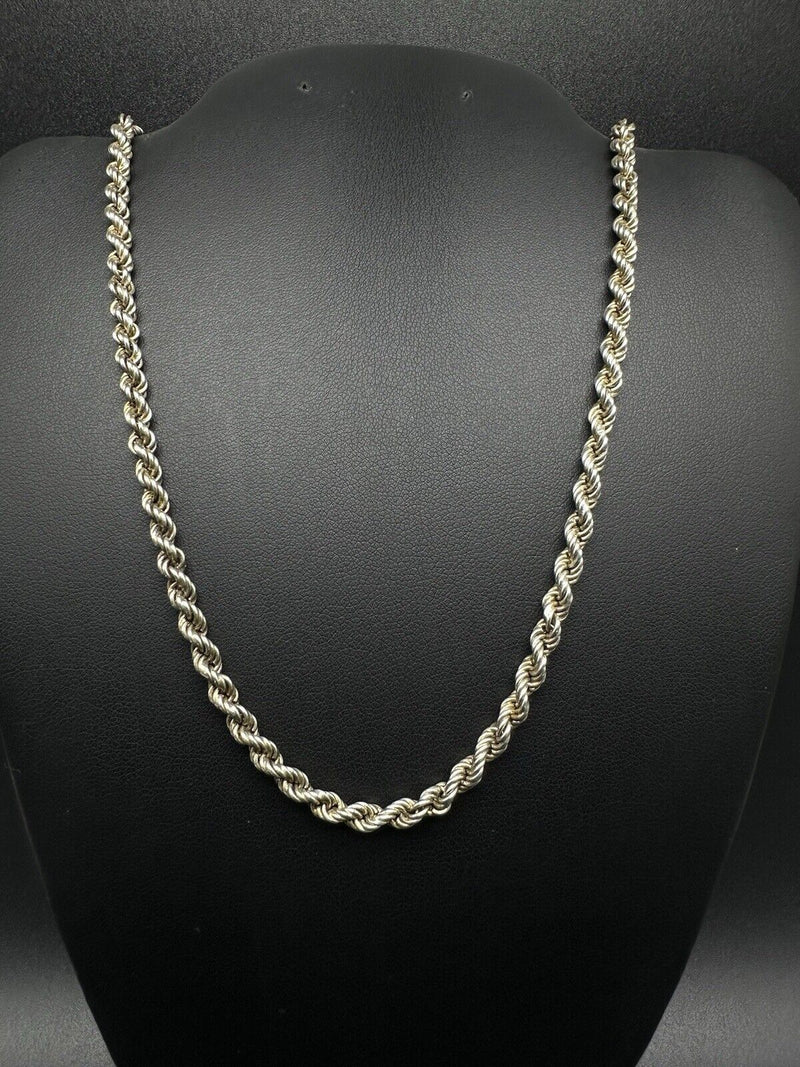 Sterling Silver Rope Necklace 18” 21Gs