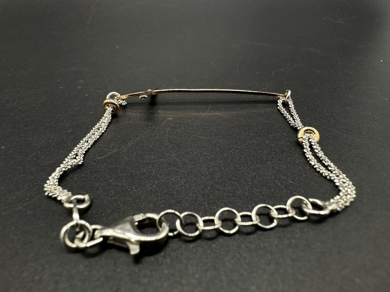 Dyadema Gold Vermeil Sterling Silver Cross Bracelet Italy unisex jewelry 925