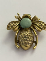 Vintage Bee gold tone large brooch pin 1.5”