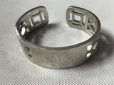 SALISBURY FINE METAL ARTISANS Monogram "KML" PEWTER CUFF BRACELET