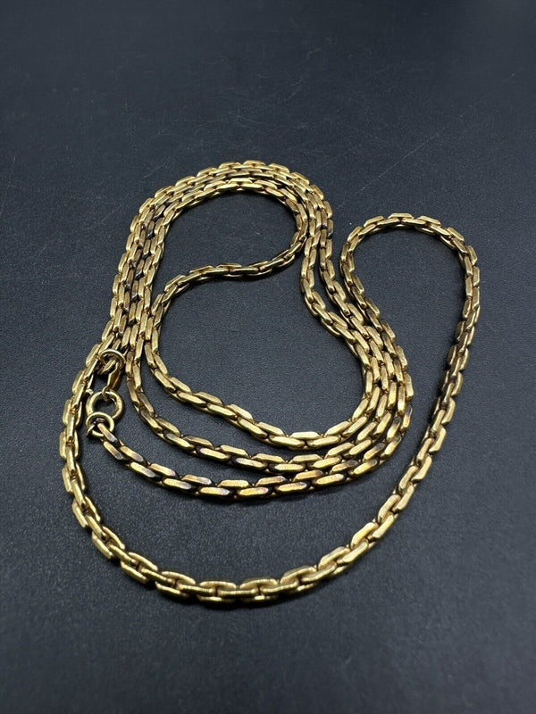 Vintage 1/20 12k Gold Filled Fancy Link Necklace 30" 3mm 27Gs