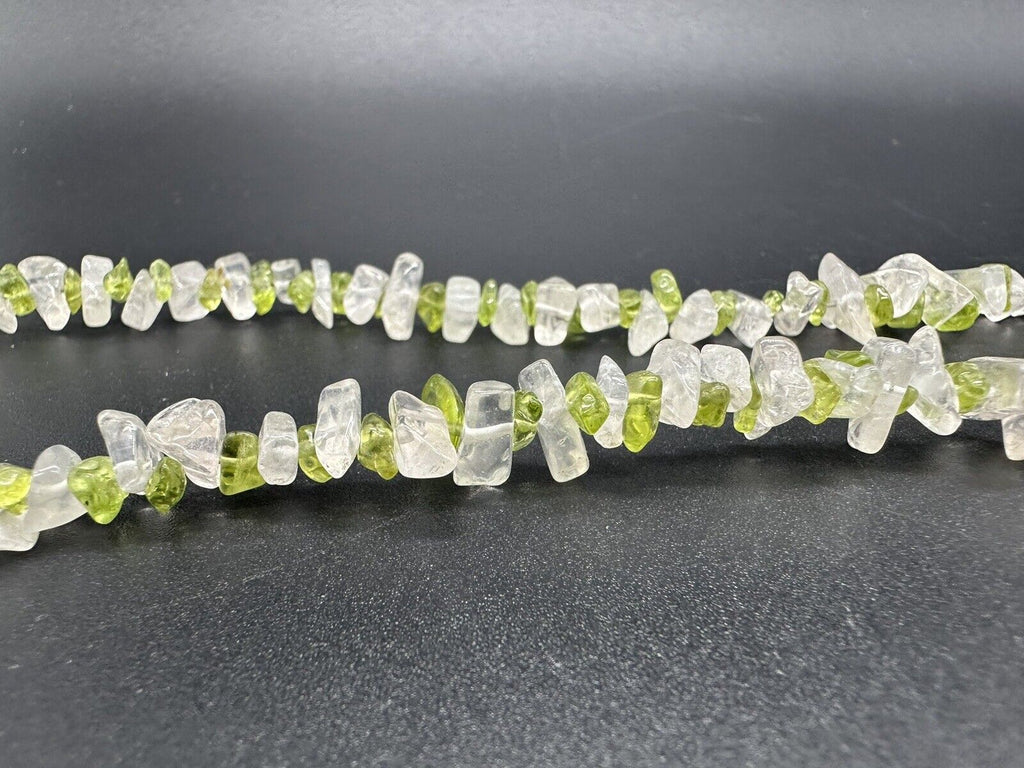 Peridot Gemstone Sterling Silver  Necklace 17 Inches 45Gs