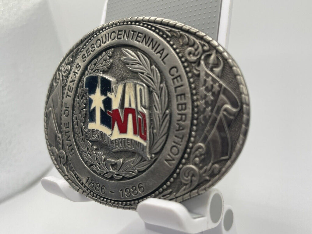 Vintage Belt Buckle State of Texas Sesquicentennial Celebration 1836-1986