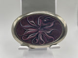 Vintage Purple Gloss Floral Belt Buckle