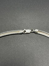 19” 925 Sterling Choker Necklace From Italy. 33Grams.