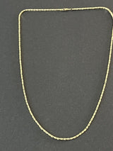 Solid 14K(585) Yellow Gold 23" inch Box Style Byzantine Chain Necklace 14grams
