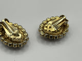 Vintage Elegant Rhinestone JULIANA? Clipon EARRINGS 1"