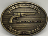 NRA Whittington Center 1860 Colt .44 Revolver Brass Belt Buckle