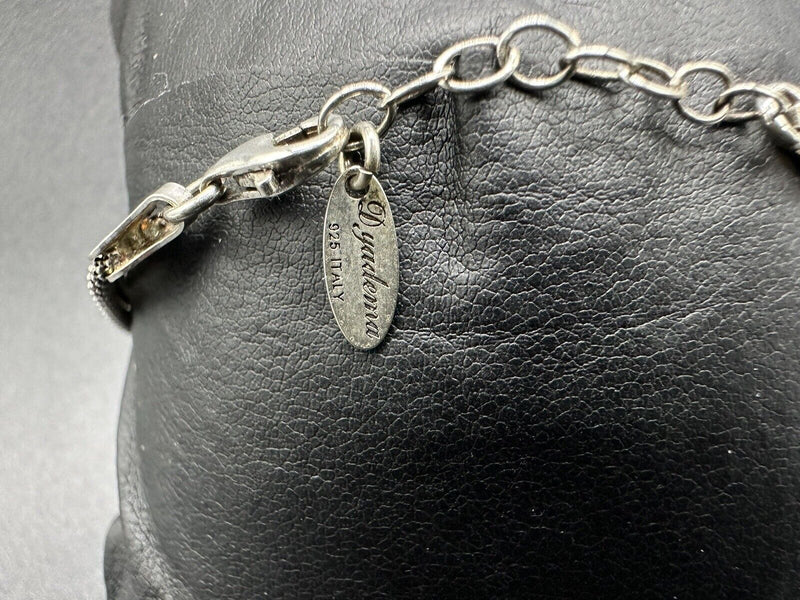 Dyadema Braided Love knot Chain Bracelet Sterling Silver 925 Handmade