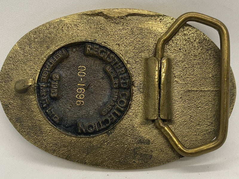 Vintage 1983 Heritage Mint Registered Collection Belt Buckle Brass