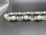 Milk Glass Vintage Beaded Necklace 28 Inches