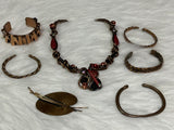 Copper Mixed 7 Piece Jewelry lot