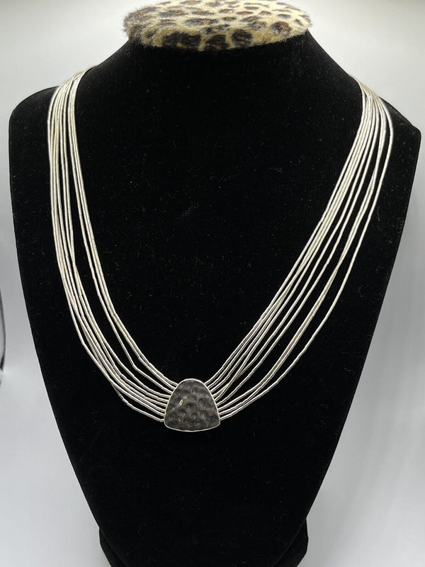 Silpada 9 Strand Liquid 925 Sterling Silver Necklace 18” Long~ 20g~