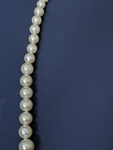 Vintage Gold Filled Graduated Faux Pearls And Rhinestones Necklace 19” Long