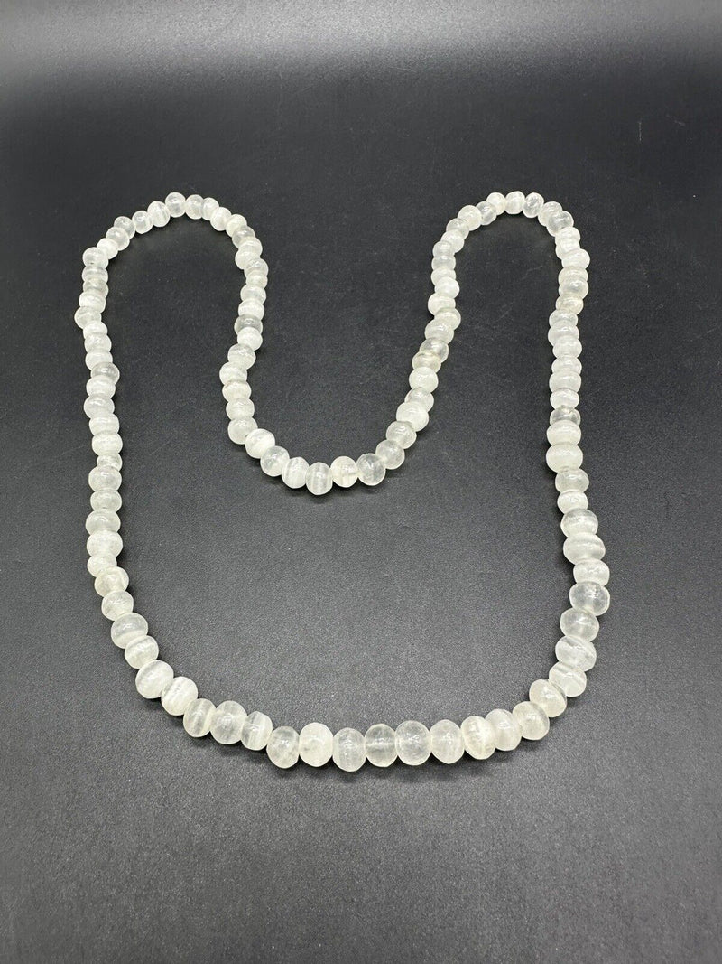 Moonstone? Beaded Necklace 28” ~ Gorgeous~