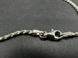 925 Sterling Silver Italy Rope Chain 1.5mm Necklace 18” 5Gs