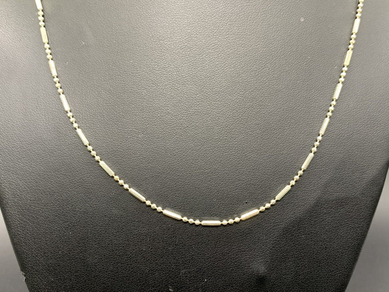 Vintage marked SS 925 Italy sterling silver chain strap collar necklace 18” 3GS