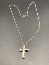 Cross Necklace - 925 Sterling Silver - Cross Necklace Faith Religion 4Gs 18 Inc