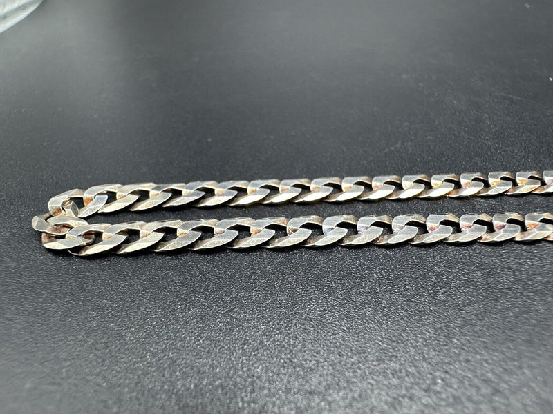 925 Sterling Silver 5mm Curb Link Chain Necklace 25" Long