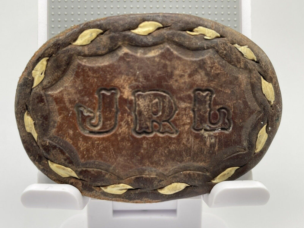 Vintage Leather J.R.L Belt Buckle