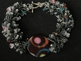 Handmade Seed Bead Fringe Bracelet Sterling Silver Beads/Clasp