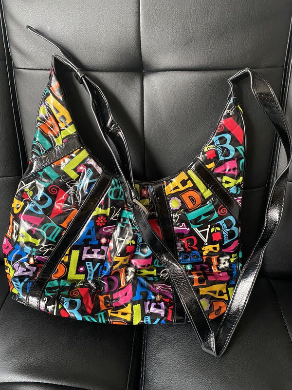 Vera Bradley A-Z  Vinyl Hobo Shoulder Cross Body Purse