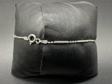 Unisex Sterling Silver 925 Bead Bracelet 7.5” 2Gs