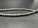 Large Sterling Silver Pearl Graduating Beads Necklace 18” 26Gs