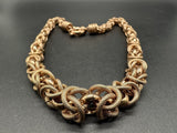 Vintage Bronze Dyadema single strand clasp Byzantine NECKLACE from Italy