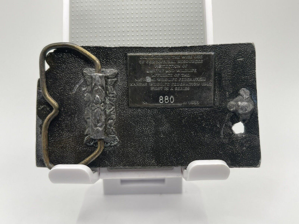 1982 Kansas Wildlife Federation Vintage Belt Buckle