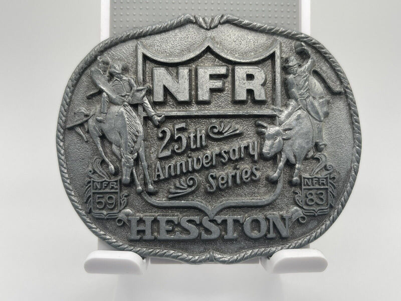 1983 HESSTON 25TH ANNIVERSARY NFR National Finals Rodeo  Belt  Buckle