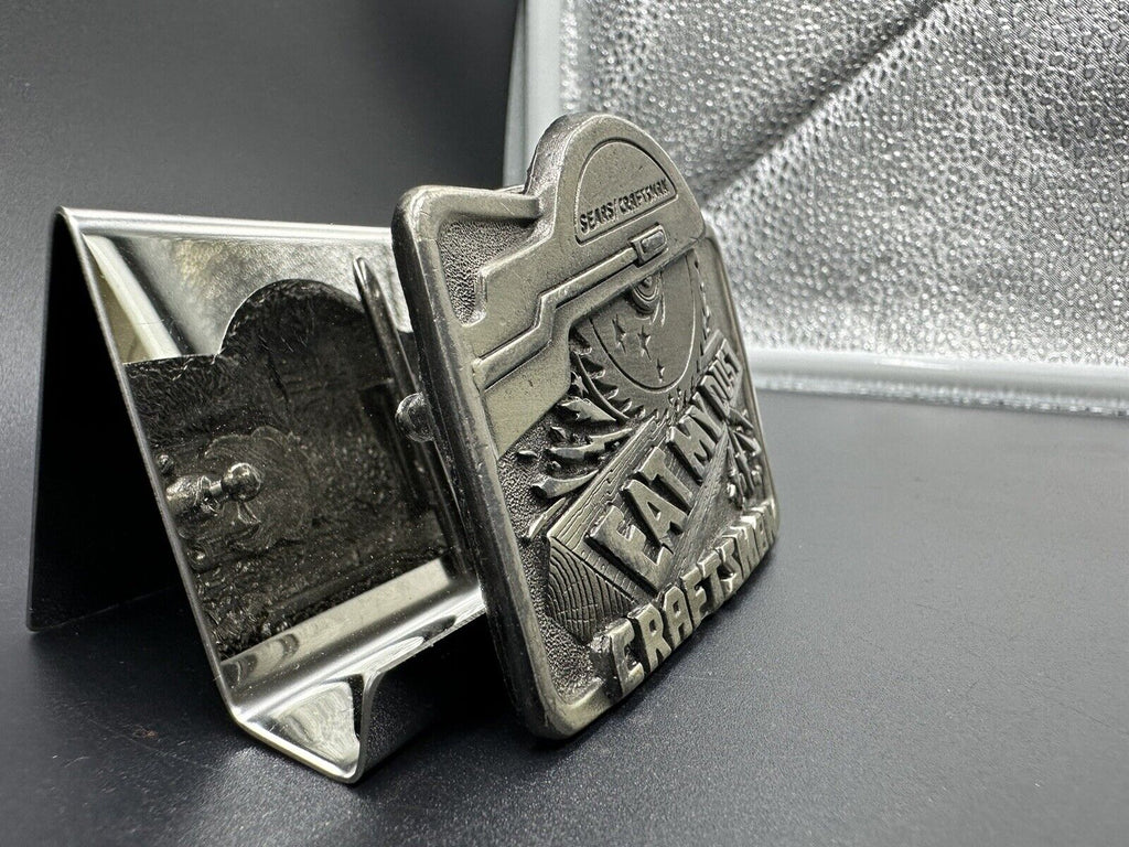 VINTAGE SEARS CRAFTSMAN TOOLS  BELT BUCKLE EAT MY DUST