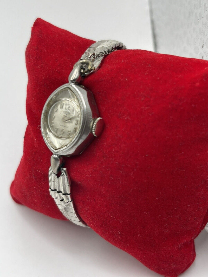 Vintage Ladies VULCAIN DE SUISSE Silver Tone Watch ~Works~