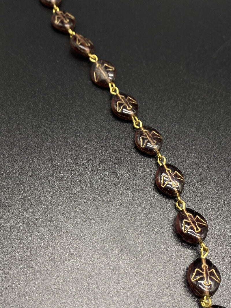 Vintage Rosary Italy Catholic Religious Prayer Beads
