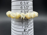 Trochidae Shell Gemstone Bead Bracelet Stretch  6.5”