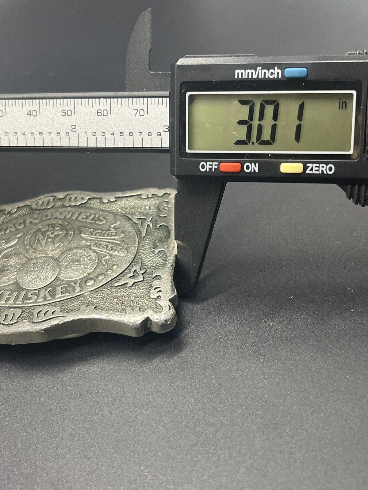 VTG JACK DANIEL'S No 7 Belt Buckle - Wyoming Studio Art Works - James Lind 1973