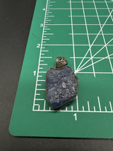 Vintage Sterling Silver 925 Raw Tanzanite Pendant 9Gs 1.5"