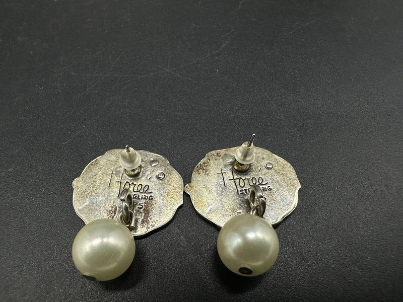 Toree Sterling Silver Freshwater/Faux Pearl Necklace Bracelet & Earring Set
