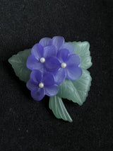 Vintage Avon Signed "Sweet Violets" Brooch Pin 1.75”