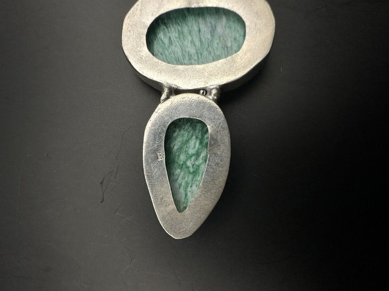 925 Silver Amazonite? Gemstone Ethnic Handmade Pendant