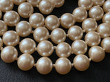 Vintage Monet Faux Pearl Necklace Dainty Classic Pronged Clasp 36" long