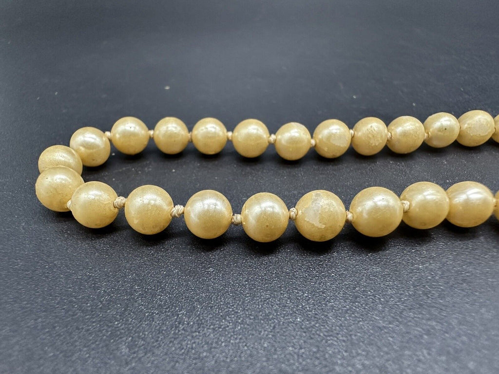 Vintage Necklace Faux Pearl Graduated Hand-tied Retro Estate Classic 15”