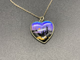 Heart pendant sterling silver necklace