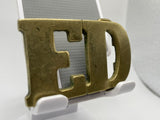 Ed Name Solid Brass Vintage Belt Buckle