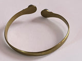 Brass Moonstone Cuff Bangle Bracelet 7.25”