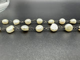 Vintage Natural Pearl Necklace With Sterling Silver Clasp 32”