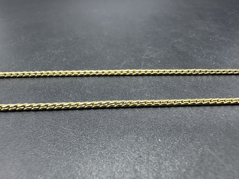 Vintage 12k Gold Filled Link Necklace 24” 1.5mm 9Gs