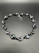 Sterling Silver Beaded Statement 20" Necklace 925